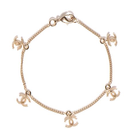 chanel charm bracelet gold|authentic Chanel charm bracelets.